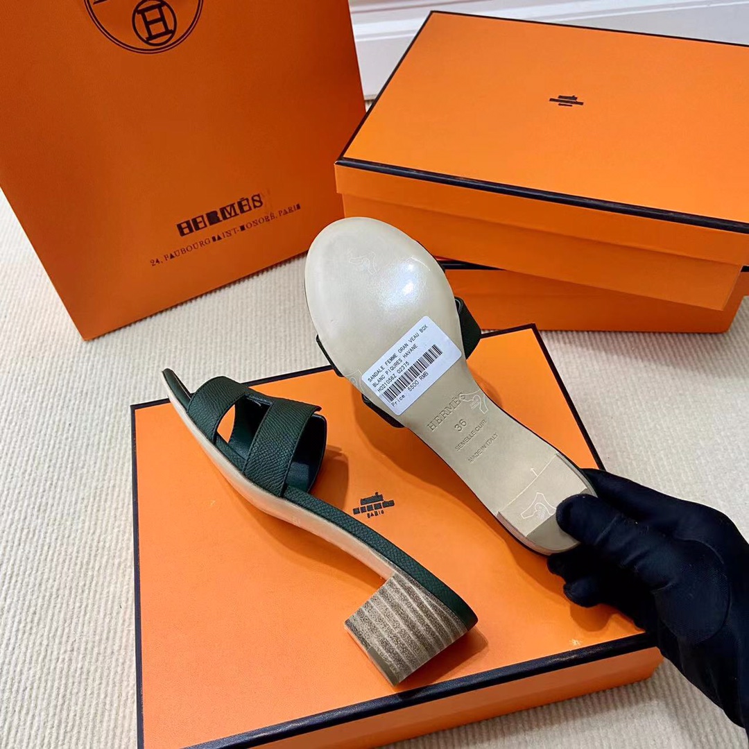 에르메스 올수공 오아시스 슬리퍼 샌들 앱송 25